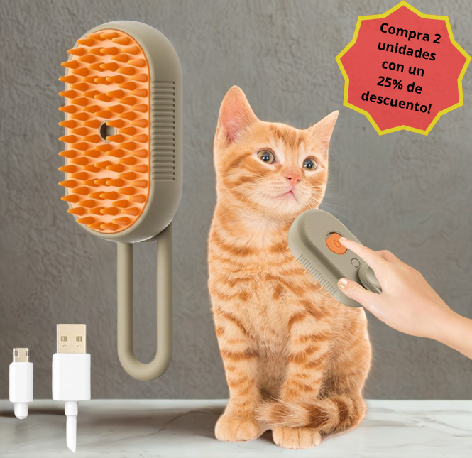 Cepillo de vapor para perros y gatos