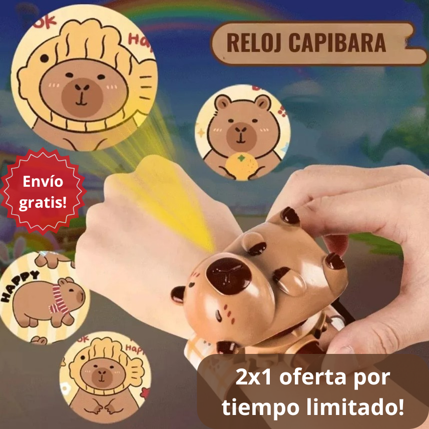 RELOJ PROYECTOR CAPIBARA X2