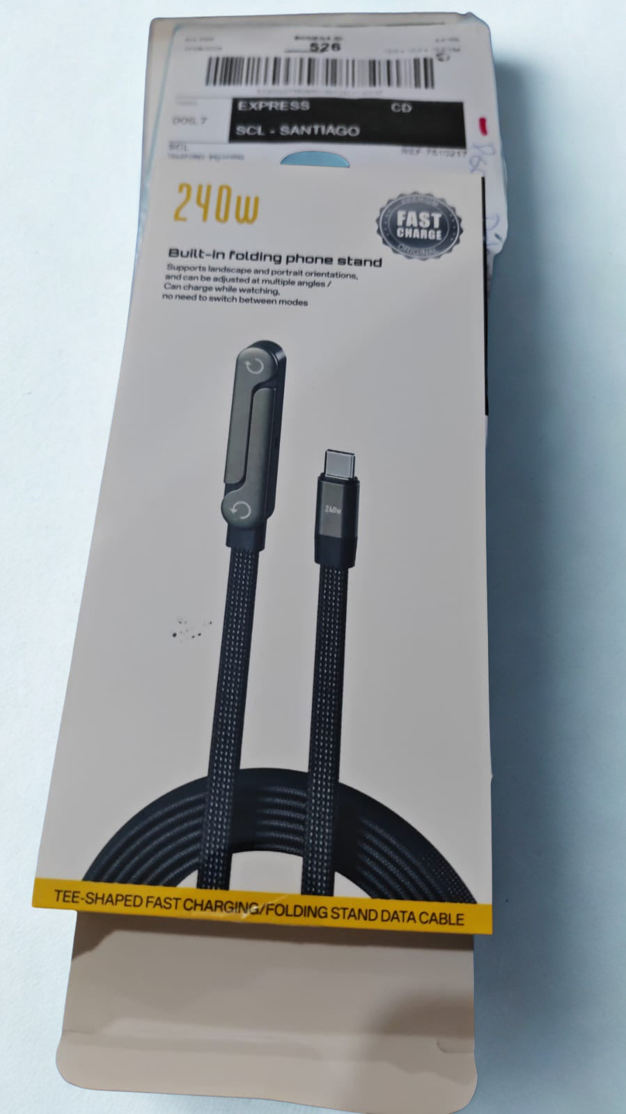 CABLE TIPO C DE CARGA RAPIDA 2 EN 1