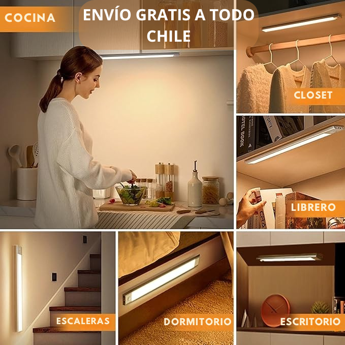 Barra de luz LED con sensor de movimiento