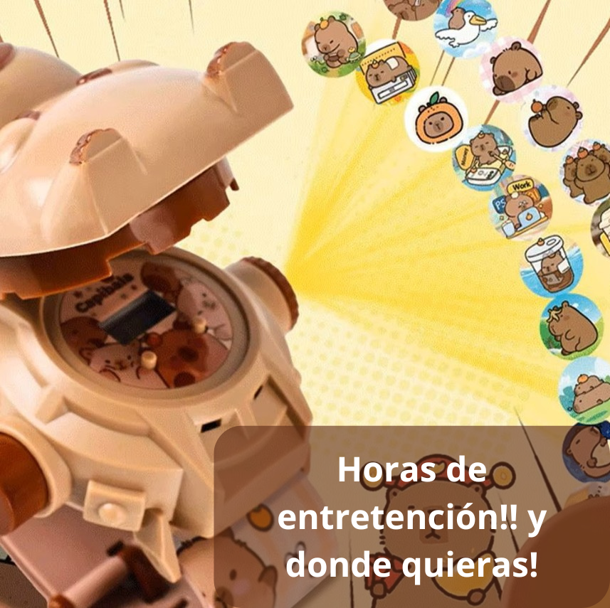 RELOJ PROYECTOR CAPIBARA X2