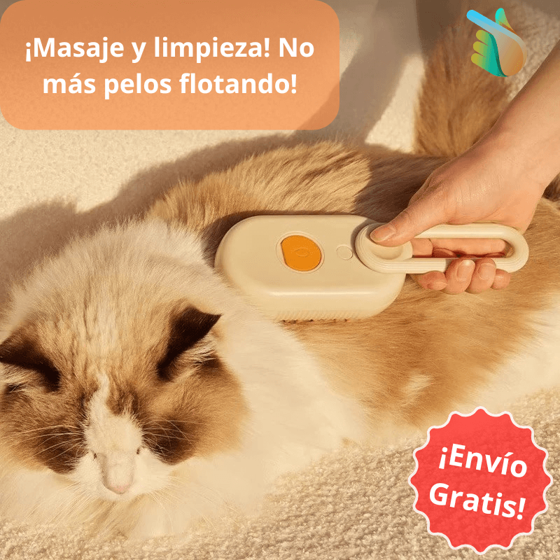 Cepillo de vapor para perros y gatos